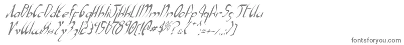 フォントXaphani – 白い背景に灰色の文字