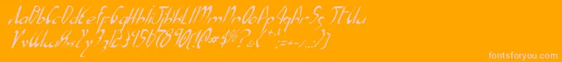 Xaphani Font – Pink Fonts on Orange Background
