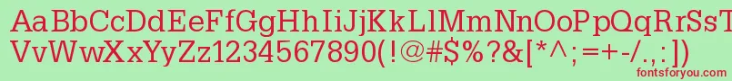 Petitlatin Font – Red Fonts on Green Background