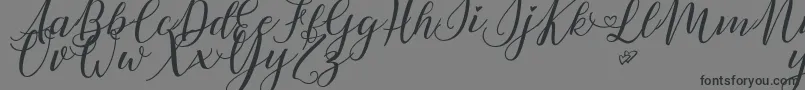 フォントLovelyDayPersonalUse – 黒い文字の灰色の背景