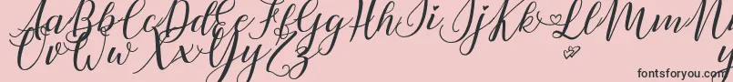 LovelyDayPersonalUse Font – Black Fonts on Pink Background