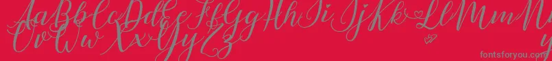 LovelyDayPersonalUse Font – Gray Fonts on Red Background