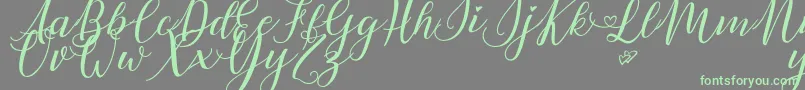 LovelyDayPersonalUse Font – Green Fonts on Gray Background