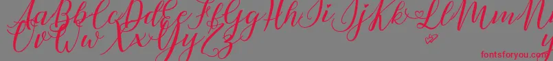 LovelyDayPersonalUse Font – Red Fonts on Gray Background