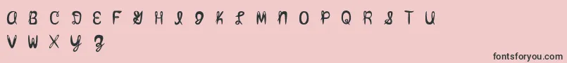 Amixmutt Font – Black Fonts on Pink Background