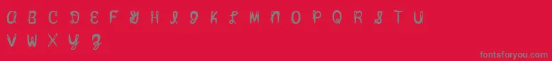 Amixmutt Font – Gray Fonts on Red Background