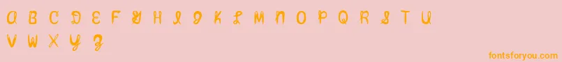 Amixmutt Font – Orange Fonts on Pink Background