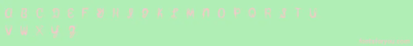 Amixmutt Font – Pink Fonts on Green Background