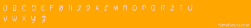 Amixmutt Font – Pink Fonts on Orange Background