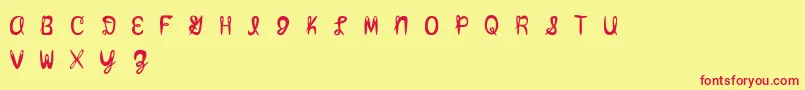 Amixmutt Font – Red Fonts on Yellow Background