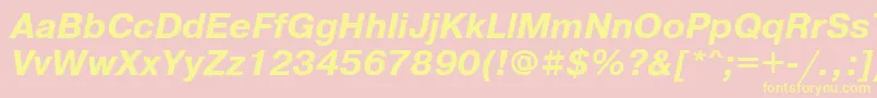 PragmaticattBolditalic Font – Yellow Fonts on Pink Background