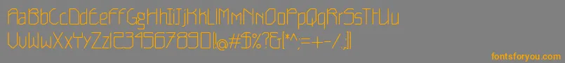 フォントBellight – オレンジの文字は灰色の背景にあります。