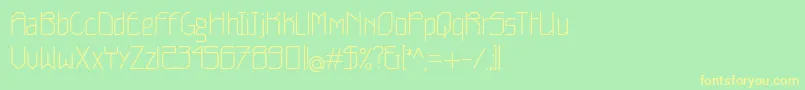 Bellight Font – Yellow Fonts on Green Background