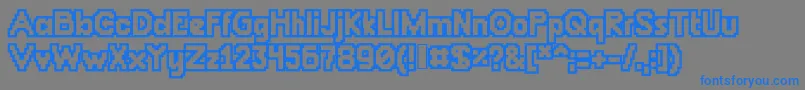 Chunkydunkoutlin Font – Blue Fonts on Gray Background