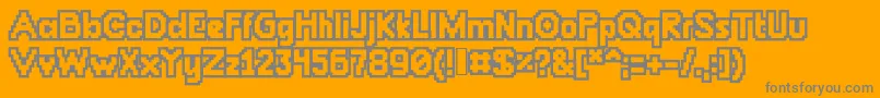 Chunkydunkoutlin Font – Gray Fonts on Orange Background