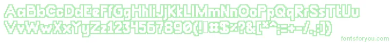 Chunkydunkoutlin Font – Green Fonts on White Background