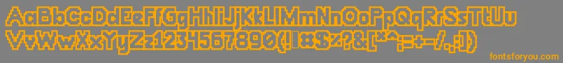 Chunkydunkoutlin Font – Orange Fonts on Gray Background