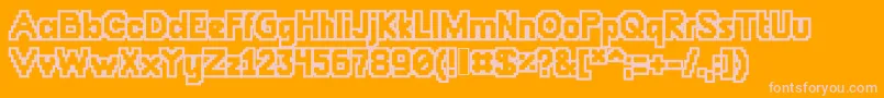 Chunkydunkoutlin Font – Pink Fonts on Orange Background