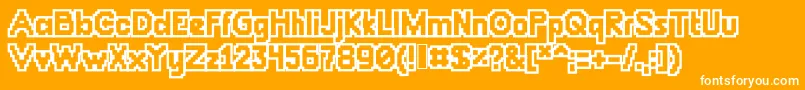 Chunkydunkoutlin Font – White Fonts on Orange Background