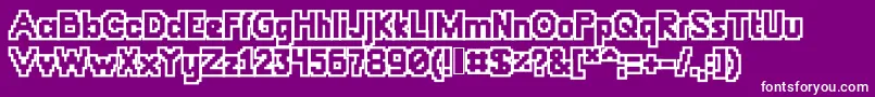 Chunkydunkoutlin Font – White Fonts on Purple Background