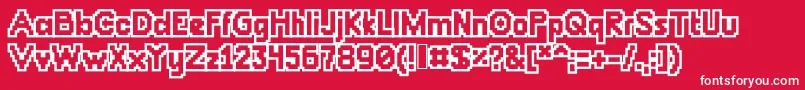 Chunkydunkoutlin Font – White Fonts on Red Background