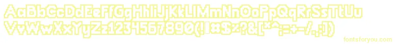 Chunkydunkoutlin Font – Yellow Fonts on White Background