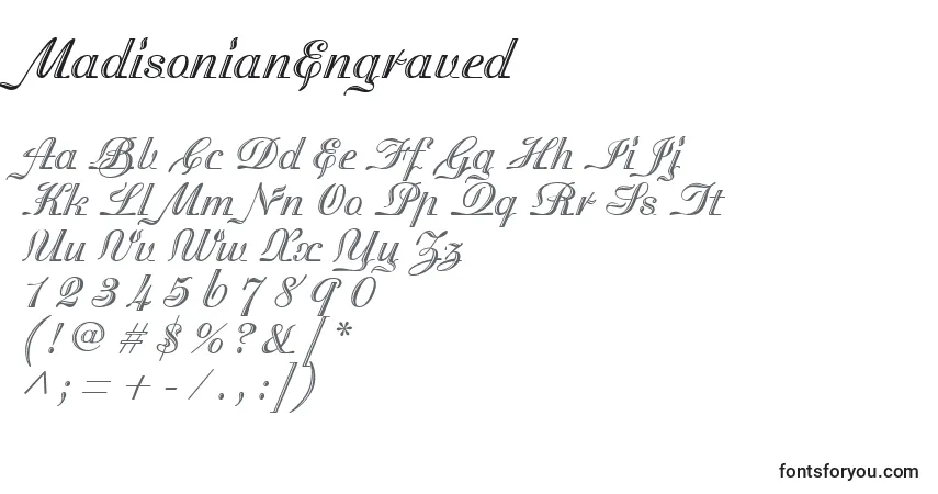 MadisonianEngraved Font – alphabet, numbers, special characters