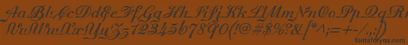 MadisonianEngraved Font – Black Fonts on Brown Background