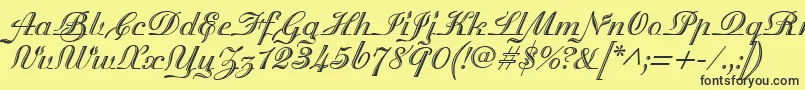 MadisonianEngraved Font – Black Fonts on Yellow Background