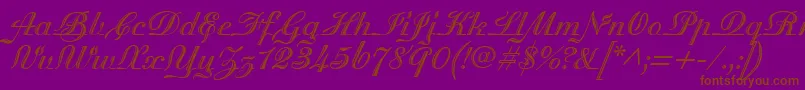 MadisonianEngraved Font – Brown Fonts on Purple Background