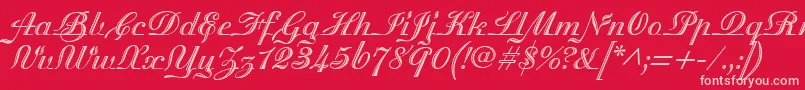 MadisonianEngraved Font – Pink Fonts on Red Background