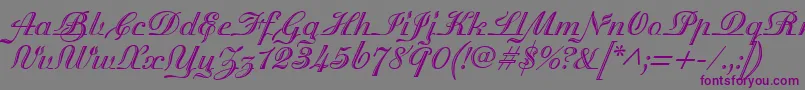 MadisonianEngraved Font – Purple Fonts on Gray Background