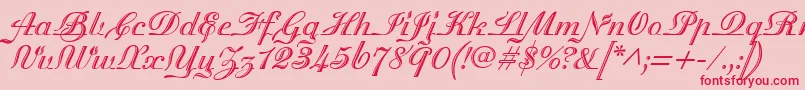 MadisonianEngraved Font – Red Fonts on Pink Background