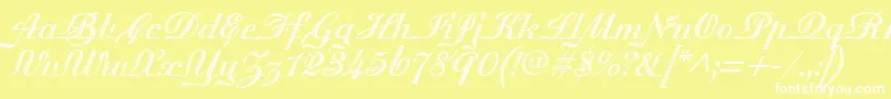 MadisonianEngraved Font – White Fonts on Yellow Background