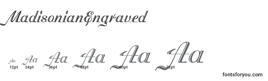 MadisonianEngraved Font Sizes