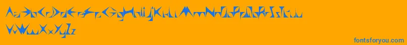 Swallow Font – Blue Fonts on Orange Background