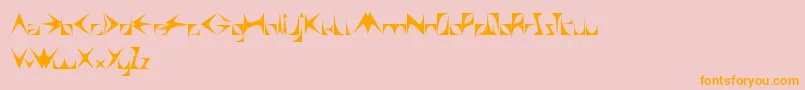 Swallow Font – Orange Fonts on Pink Background