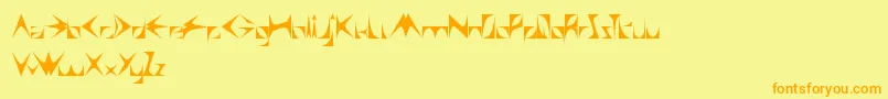 Swallow Font – Orange Fonts on Yellow Background