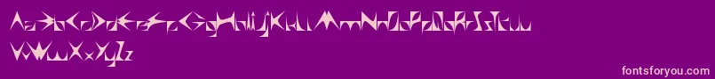 Swallow Font – Pink Fonts on Purple Background