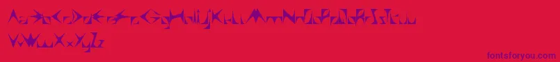 Fonte Swallow – fontes roxas em um fundo vermelho