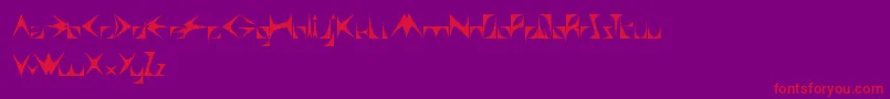 fuente Swallow – Fuentes Rojas Sobre Fondo Morado