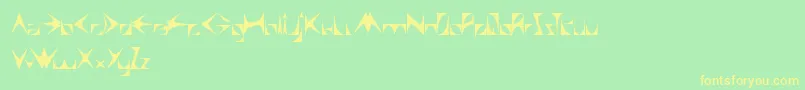 Swallow-Schriftart – Gelbe Schriften auf grünem Hintergrund