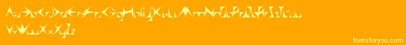 Swallow Font – Yellow Fonts on Orange Background