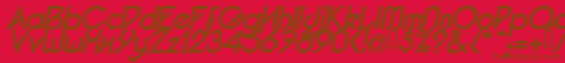 PacotillItalBold Font – Brown Fonts on Red Background