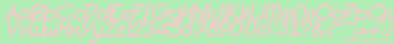 PacotillItalBold Font – Pink Fonts on Green Background