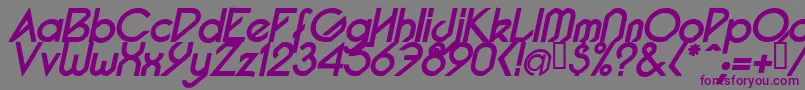 Шрифт PacotillItalBold – фиолетовые шрифты на сером фоне