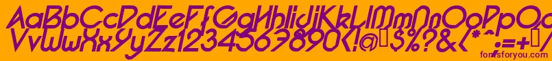 PacotillItalBold Font – Purple Fonts on Orange Background