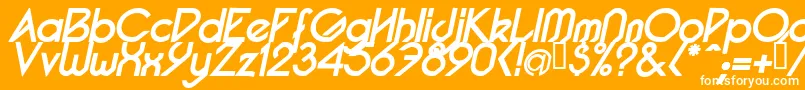 PacotillItalBold Font – White Fonts on Orange Background