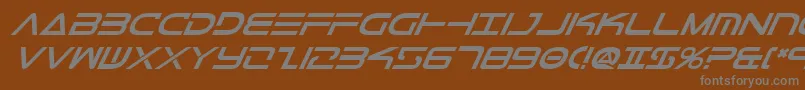 TeleMarinesBoldItalic Font – Gray Fonts on Brown Background