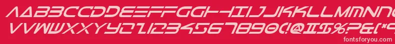 Шрифт TeleMarinesBoldItalic – розовые шрифты на красном фоне